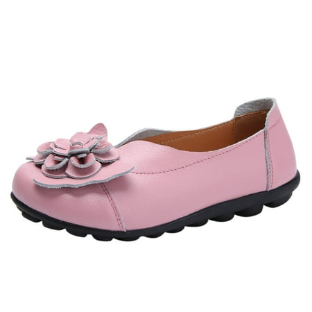 

Huesdet Womens Casual Comfortable Genuine Leather Lightweight Driving Moccasins Classic Fashion Penny Slip On Ladies Driving Loafer Flat Shoes(Pink 8)
