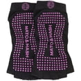 thumbnail image 2 of Mato & Hash Toeless Half Toe Yoga Socks With Grip - 3PK Black/Radiant Orchid CA7200 M/L, 2 of 2