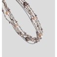 thumbnail image 4 of Premier Designs Thin Multi Strand Copper Tone Chain Pink Faux Pearl Beaded Choker Collar Necklace Adjustable 16-20", 4 of 4