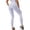 White, variant on Bibifish Womens Yoga Pants Full-Length Yoga Pants Textured Weave High-Waist Compression Fabric Tummy Control Gym Workout Yoga Leggings