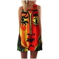 thumbnail image 1 of WILLBEST Vestidos de Verano para Mujer Vintage Boho Verano sin Mangas Playa Estampado Mini Vestido Corto Grande​​, 1 of 3