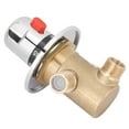 thumbnail image 4 of G1/2in 3 Way Brass Thermostatic Mixing Valve Faucet Temperature Mixer Control Valve Home Bathroom, 4 of 10