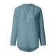 thumbnail image 4 of Camisa holgada de gasa para mujer - Top de manga larga con cremallera en tallas grandes - Color liso, estilo moderno - S-XXXXXL, 4 of 4