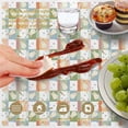 thumbnail image 6 of Easter and Checkered Squares Multicolor Pattern Round Tablecloth 60", Wrinkle-Resistant Wipeable Cover for Kitchen, Dining, Picnic & Patio, 6 of 6
