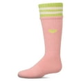 thumbnail image 3 of MeMoi Ribbed Cotton Blend "Heart and Stripes" Knee Sock - Girls - Female, 4, Winter White, 3 of 11