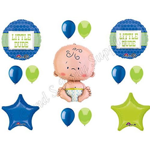 LITTLE DUDE BABY SHOWER Balloons Decoration Supplies 1st Birthday Boy Western