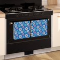 thumbnail image 3 of 4 Pcs Geometric Flower and Dot Blue Pattern Funny Kitchen Towels, Microfiber Dish Towels, Kitchen Tea Towels Set 18" X 26", 3 of 6