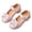 Pink, variant on Avtoify Girls Casual Shoes 3.5–10.5 Years Old Big Kid Solid Color Leather Crystal Bow Rhinestone Princess Performance Stage Shoes