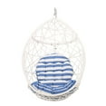 thumbnail image 5 of SEGMART Indoor Outdoor Wicker Swing Egg Chair, Hammock Hanging Chair Nest Basket with Removable, Washable Cushions, Pillow for Bedroom, Balcony, Garden, Poolside, White, 5 of 12