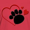 thumbnail image 3 of CafePress - Dog Paw Print With Love Hear T Shirt - Women's Traditional Fit Dark T-Shirt, 3 of 4