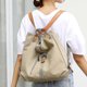thumbnail image 2 of Premium Large Capacity Canvas Bag Shoulder Bag Retro Multi-layers Leisure Backpack For Women Ladies(khaki)(1pcs), 2 of 5