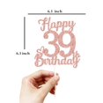 thumbnail image 3 of Cake topper Veegood 39.º rosa dorado con brillo 18,5 cm, 3 of 5