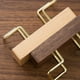 thumbnail image 2 of Naiovety Caja de notas elegante con tarjetero de madera maciza de nogal negro, tarjetero dorado para escritorio de oficina, liso Almacenamiento y organización del hogar Nogal en forma de T, 2 of 6