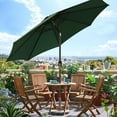 thumbnail image 4 of Parasol de Patio Extérieur 9 Pi (2,7 m), Parasol de Table Extérieur, Parasol de Cour, Parasol de Marché avec 8 Nervures Robustes, Inclinaison à Bouton-Poussoir et Manivelle, 4 of 5