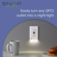 thumbnail image 5 of 1 Pack - SnapPower GuideLight 2 [For GFCI Outlets] - Replaces Plug-In Night Light - Electrical Receptacle Wall Plate with LED Night Lights - Auto On/Off Sensor - (GFCI, Light Almond), 5 of 7