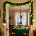 thumbnail image 3 of St. Patrick's Day Green Vine with Shamrock String Lights, 6.56Ft Decorative Clover Glitter Tinsel Vine Garland for Party, Wall & Door, Indoo/Outdoor Irish Decoration, 3 of 8