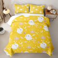 thumbnail image 2 of Homewish Kawaii Halloween Ghost Quilt Full,Spider Web Heart Candy Print Full Bedspread Sets,3 Pieces, 2 of 7