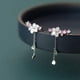 thumbnail image 4 of Pendientes De Plata De Ley 925, Diseño De Flores De Cerezo, Pendientes Para Mujer, Regalo De Joyería 1 Par Guardurnaity AP005691-00, 4 of 6