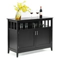 thumbnail image 1 of Costway Buffet Bahut de Cuisine Serveur Armoire de Rangement avec 2 Portes Noir, 1 of 10