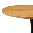 thumbnail image 6 of Miniyam 31.5" Round Kitchen Dining Table for 2–4 People, Small Space Pedestal Tulip Table with Engineered Wood Top, Oak&Black, 6 of 7