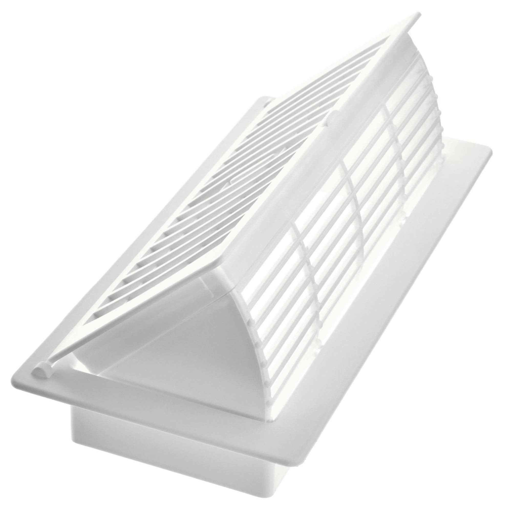 4in x 10in Plastic Rust Proof White Pop-Up Heating and Cooling Floor Register (2 PACK) - Overall Dimensions 5 1/4in x 11 1/4