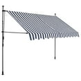 thumbnail image 2 of Casafoyer Manual Retractable Awning with LED 98.4" Blue and White, 2 of 3