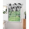thumbnail image 2 of Waterfall Valances for Windows, Black Gray White Kitchen Sheer Valance Curtains, Vintage Rustic Abstract Ombre Aesthetic Rod Pocket Elegant Swag Valances for Living Room Bedroom, 47.2"x38.5", 1 Panel, 2 of 8