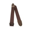 Perri's 2" Deluxe Soft Cotton Guitar Strap With Tri Glide Adjustment and Glove Leather Ends Chocolate Brown