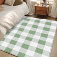 thumbnail image 4 of Sage Green Checkered Area Rug 4x6 FT, Non Slip Kids Room Carpet, Green White Buffalo Plaid Washable Soft Floor Carpet Non-Shedding Throw Rug for Dorm Kitchen Study Room Home Office Bedside, 4 of 9