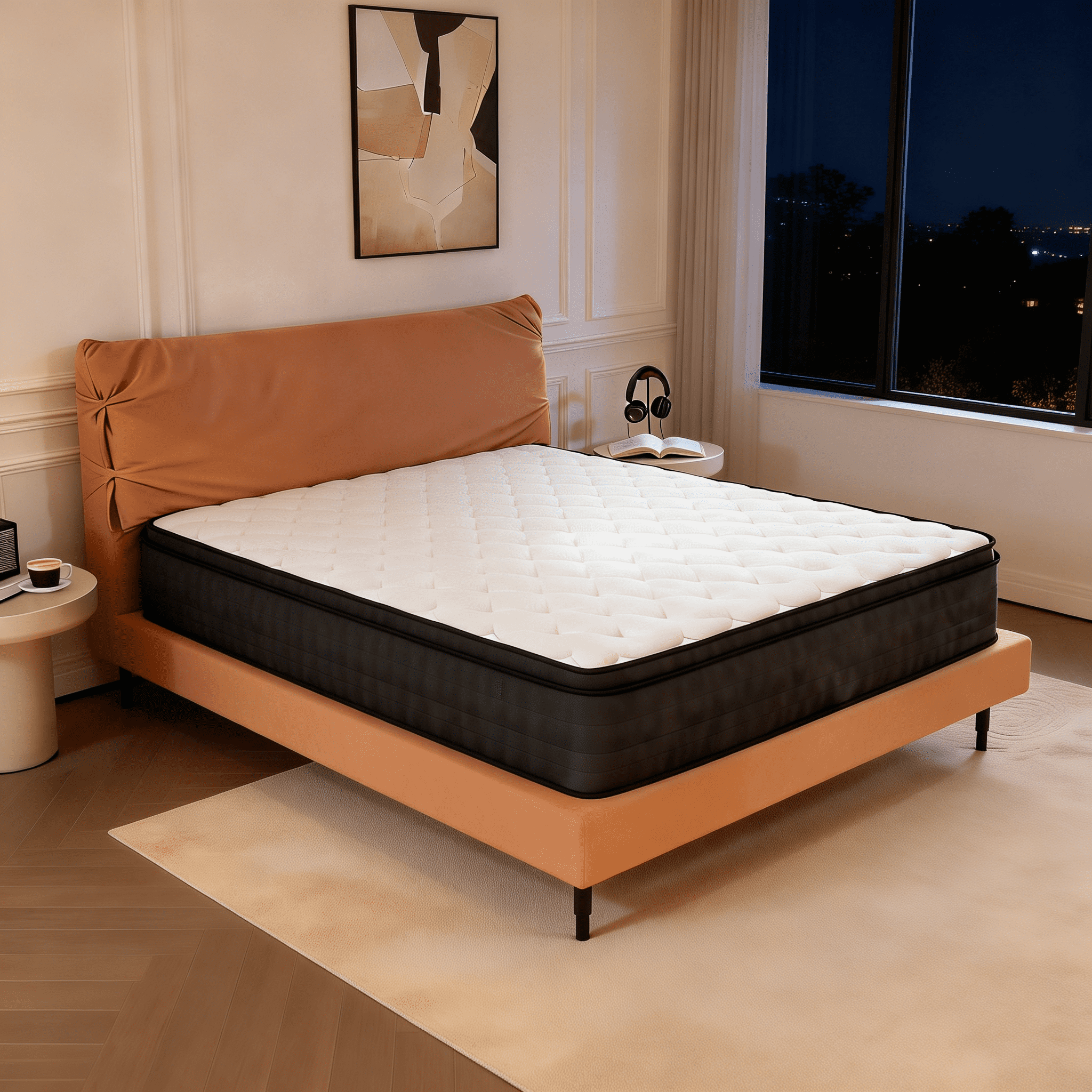 14 inch Full Size Mattress, Gel Memory Foam Euro Top Hybrid Mattresses, Medium Firm, Bed in a Box, Certipur-US & Oeko-Tex Certified, Pressure Relief, Motion Isolation
