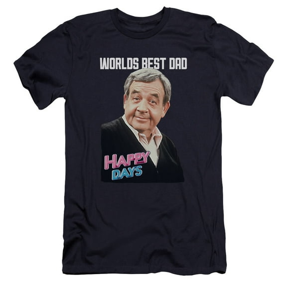 Happy Days - Best Dad - Premium Slim Fit Short Sleeve Shirt - Large