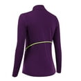 thumbnail image 2 of Jumpingount Ropa deportiva para mujer, sudadera de manga larga para Yoga, ropa con forma para trotar, conjunto de gimnasio elástico elástico fino conjuntos de ropa Violeta XXL, 2 of 6