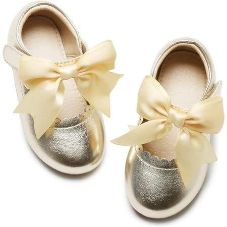 

Toddler Girl Shoe School Party Girls Flat Flower Girl Mary Jane Dress Shoes