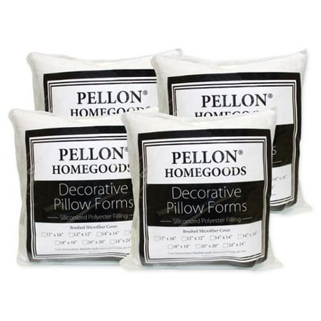 Pellon 4 Piece Decorative 20 Inch X 20 Inch Pillow Inserts Set