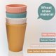 thumbnail image 3 of Taza de paja de trigo, juego de tazas multicolores reutilizables para café, té, agua y taza para hacer gárgaras, respetuosa con el medio ambiente, 3 of 5