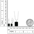 thumbnail image 3 of Gem Stone King 925 Sterling Silver Black Onyx Pendant and Earrings Jewelry Set for Women (9.88 Cttw, Gemstone Birthstone, Emerald Cut 14X10MM and 8X6MM, with 18 inch Silver Chain), 3 of 4