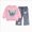 C36-Hot Pink, variant on 9-12 Months Infant Kid Girl Clothes Ruffle Sleeve Top Floral Pants 2PC Fall Winter Girls Outfits Clothing Set School Set