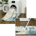 thumbnail image 2 of Yesurprise 8x10ft Modern Abstract Beige Blue Area Rugs - Stain Resistant, Washable, Non-Shedding, Non-Slip Carpet for Living Room, Bedroom, Dining Room, Office - Beige Blue, 2 of 7