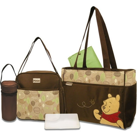 Disney - Disney Pooh 5 In 1 Diaper Bag Set - Walmart.com