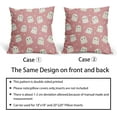 thumbnail image 6 of Halloween Pillow Covers 20x20 Inch Funny Cute Ghost Outdoor Throw Pillows Pink And White Spooky Throw Pillow Covers Set of 2 Cotton Linen Halloween Decorative Pillowcases For Halloween Home Sofa Decor, 6 of 6