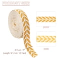 thumbnail image 2 of Uxcell Leaf Pattern Jacquard Ribbon Trim, 1 Inch 10 Yard Polyester Jacquard Ribbon Sewing Leaves Webbing for Sewing Crafts, Home Decor, Apparel, Handmade Bags, Yellow, 2 of 7