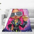 thumbnail image 2 of Manta de franela ultra suave y acogedora de Sasha Banks para picnic para niños, niñas y adultos, mantas ligeras y esponjosas para sofá, cama, sofá, sala de estar, 2 of 6