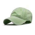 thumbnail image 1 of Gorra de béisbol de algodón puro lavado de color sólido con tablero claro y costuras para hombres y adultos, para padres e hijos, 1 of 6