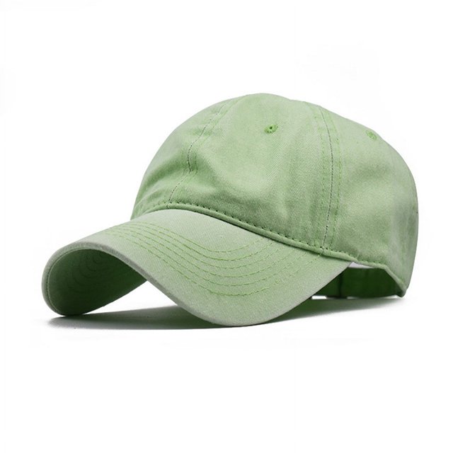 Gorra de béisbol de algodón puro lavado de color sólido con tablero claro y costuras para hombres y adultos, para padres e hijos