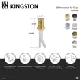 thumbnail image 4 of Kingston Brass KA411AB Trimscape Dishwasher Air Gap, Antique Brass, 4 of 4