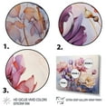 thumbnail image 3 of Designart "Purple Tulips Charm III" Abstract Botanicals Floater Framed Canvas Wall Art, 3 of 7