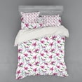 thumbnail image 2 of Ambesonne Nature Bedding Set 3 Pcs, Vivid Wild Lily Flora, Twin, Purple Green, 2 of 3