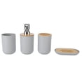 thumbnail image 3 of JUEGO DE ACCESORIOS DE BAÑO DE 4 PIZAS, ESENCIAL PARA BAÑO INGERMABLE, INCURSIVO DISPENSADOR DE LOCONO Y SOPORTE PARILO DE DIENTES, TAZA PARA CEPILLO DE DIENTES, JABONERA,, 3 of 7