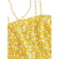 thumbnail image 5 of ZAFUL for Women's Daily Cami Tiny Floral Mini Dress Sun Yellow L, 5 of 5
