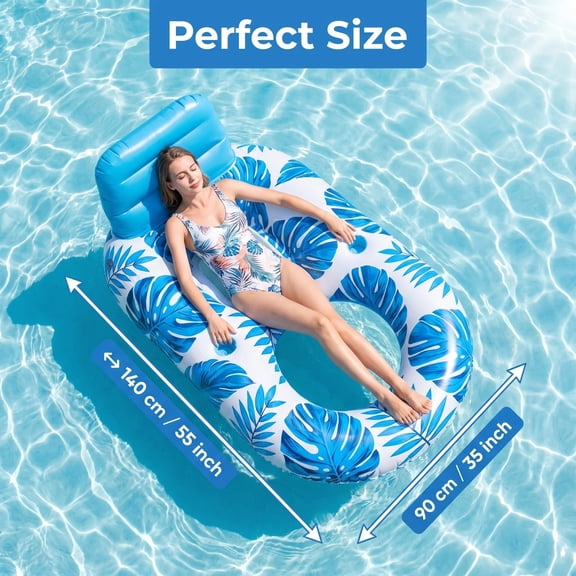 Inflatable Pool Float Adult - Pool Floaties Lounger Floats Raft Floating Chair Water Floaties for Swimming Pool Lake Lounge Floa